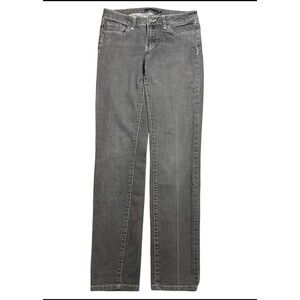 prAna Kayla Womens 4/27‎ Regular Charcoal Organic Cotton Mid-Rise Slim Leg